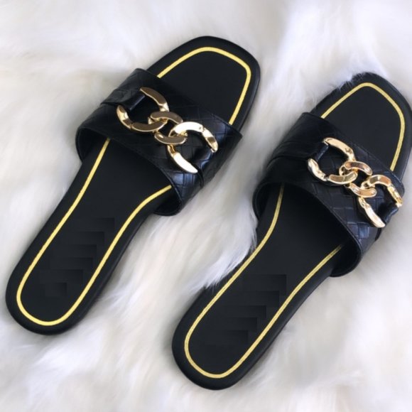 Shoes - "BIG SALE" Chain Sandal Black